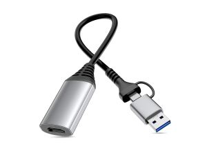Equip USB-zu-HDMI-Adapter (USB-C + A), 1080P HD