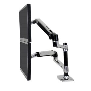 Ergotron LX Series Dual Stacking Arm 61 cm (24") Tisch/Bank Silber