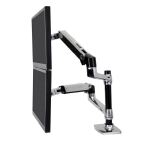 Ergotron LX Series Dual Stacking Arm 61 cm (24") Tisch/Bank Silber