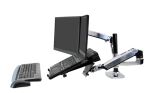 Ergotron LX Series Dual Stacking Arm 61 cm (24") Tisch/Bank Silber