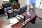 Ergotron LX Series Dual Stacking Arm 61 cm (24") Tisch/Bank Silber