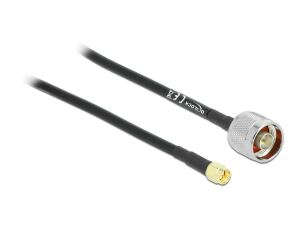 DeLOCK 89465 Koaxialkabel RG-58 5 m N plug SMA plug Schwarz