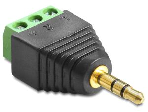 DeLOCK 65419 Kabeladapter 3.5mm 3p Schwarz, Grün, Silber