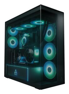 ARCTIC Xtender VG (Black) Premium E-ATX PC-Gehäuse mit vertikaler GPU-Montage