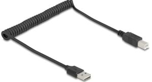 Delock Spiralkabel EASY-USB 2.0 Typ-A Stecker zu USB Typ-B