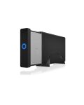 ICY BOX IB-377-C31 Gehäuse für 3,5" SATA HDD zu Type-C® - USB 3.1, Gen 2, 10 Gbit/s, Type-C® zu Type-C® Kabel, schwarz