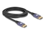 DELOCK DisplayPort Kabel 8K 60Hz 3m flieder Metall