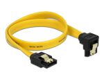 DELOCK SATA-Kabel SATA -> SATA down St/St 0.30m gelb Clips