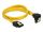 DELOCK SATA-Kabel SATA -> SATA down St/St 0.30m gelb Clips