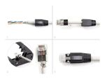 DeLOCK RJ45 Modularer Stecker mit Zugentlastung Cat.6A, Cat.7 und Knickschutztülle 25er Set