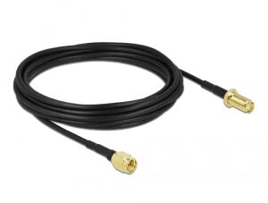 DeLOCK Antennenkabel SMA Stecker zu SMA Buchse LMR/CFD100 5 m low loss