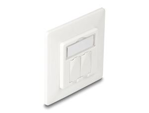 DELOCK Keystone Anschlussdose 2-Port kompakt