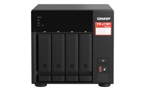 QNAP TS-473A NAS Tower Ryzen Embedded V1500B 8 GB DDR4 0 TB QNAP Turbo System Schwarz
