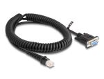 DELOCK Spiralkabel RJ50 Stecker zu D-Sub 9 Buchse 1,5m SWV