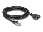 DELOCK Verlängerungskabel S/FTP RJ45 ST -> BU Cat6A 2.00m sw