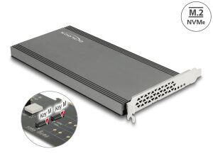 DELOCK PCI Express x16 Karte zu 2 x intern NVMe M.2 Key M