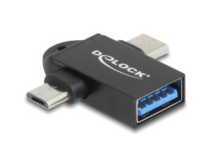 DELOCK Adapter USB 10 Gbps 2 in 1 USB-A Bu > USB-C St