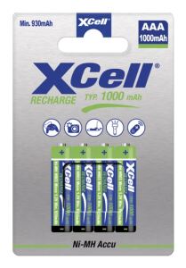 XCell X1000 Micro AAA Akku 4er Blister