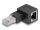 DeLOCK RJ45 Stecker zu RJ45 Buchse Adapter Cat.6A 90° nach rechts gewinkelt