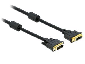 DELOCK DVI Kabel DVI(24+1) -> DVI(24+1) St/Bu 3.00m Gold