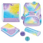 Herlitz UltraLight XL Plus Little Monster Schulranzen-Set Mädchen Polyester Blau, Lila, Gelb