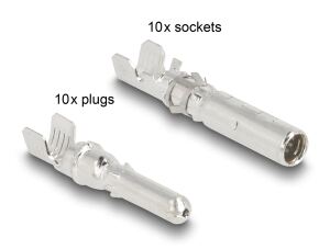 DeLOCK DL4 Solar Stiftkontakte zum Crimpen für Stecker und Buchsen, 20 Stück