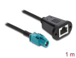DeLOCK 90700 Koaxialkabel 1 m HSD Z RJ-45 Schwarz, Blau