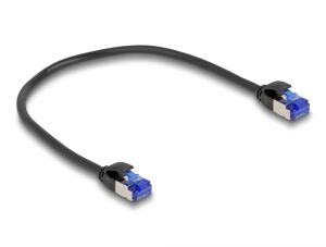 DeLOCK RJ45 Netzwerkkabel Cat.6A S/FTP Slim 0,25 m schwarz
