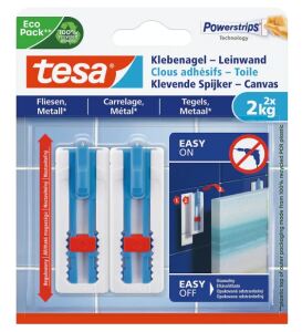 TESA 77768-00000-01 Wandhalterung Drinnen Universalhaken Blau, Weiß 2 Stück(e)