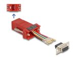 DELOCK Adapter D-Sub9 -> RJ45 Bu/Bu Montagesatz rot