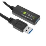 Techly ICUR30100G USB Kabel USB 3.2 Gen 1 (3.1 Gen 1) 10 m USB A Schwarz