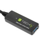 Techly ICUR30100G USB Kabel USB 3.2 Gen 1 (3.1 Gen 1) 10 m USB A Schwarz
