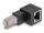 DeLOCK RJ45 Stecker zu RJ45 Buchse Adapter Cat.6A 90° nach unten gewinkelt