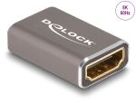 DELOCK HDMI Adapter Buchse zu Buchse 8K 60 Hz grau Metall