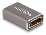 DELOCK HDMI Adapter Buchse zu Buchse 8K 60 Hz grau Metall