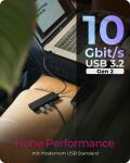 ICY BOX IB-HUB1436-CPD, USB 3.2 Gen 2 Hub, 1x Type-C® zu 2x Type-C® und 2x Type-A USB Anschlüssen 10 Gbit/S und Power Delivery bis zu 100 W, schwarz