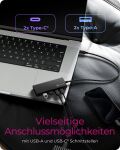 ICY BOX IB-HUB1436-CPD, USB 3.2 Gen 2 Hub, 1x Type-C® zu 2x Type-C® und 2x Type-A USB Anschlüssen 10 Gbit/S und Power Delivery bis zu 100 W, schwarz