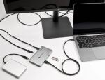 DeLOCK Thunderbolt 4 Hub 3 Port mit zusätzlichem SuperSpeed USB 10 Gbps Typ-A Port - 8K