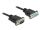 DeLOCK Seriell Kabel RS-232 D-Sub9 Stecker zu Buchse Nullmodem mit schmalem Steckergehäuse 3 m