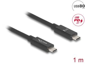 DELOCK USB 80 Gbps Kabel USB Typ-C St > St 16K 60Hz 1m