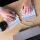 R-Go Tools Ergonomische Tastatur R-Go Split Break mit Pausensoftware, ergonomische geteilte Tastatur, QWERTY (US), kabellos, weiß
