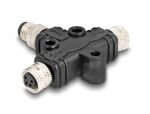 DeLOCK M8 T-Splitter A-kodiert 4 Pin 1 x Stecker zu 2 x...