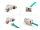 DeLOCK Keystone Modul RJ45 Buchse zu LSA Cat.6A werkzeugfrei violett Set 10 Stück