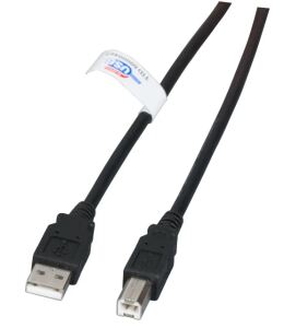 EFB Elektronik K5203.0,5 USB Kabel USB 2.0 0,5 m USB A USB B 0,48 Gbit/s Schwarz