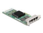 DELOCK PCI Express x4 Karte 4x RJ45 Gigabit LAN i350