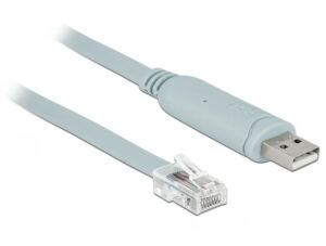 DELOCK Adapter USB2.0/A St > Seriell RS232 RJ45 St 0.5m grau