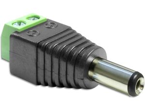 DeLOCK 65487 Kabeladapter DC 2.5 x 5.5 mm 2p Schwarz, Grün