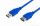 MediaRange 3m, USB3.0-A - USB3.0-A USB Kabel USB 3.2 Gen 1 (3.1 Gen 1) USB A 5 Gbit/s Blau