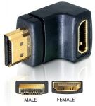 Delock Adapter HDMI Stecker auf HDMI Buchse 90° unten