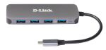 D-Link DUB-2340 Schnittstellen-Hub USB Typ-C 5000 Mbit/s Grau